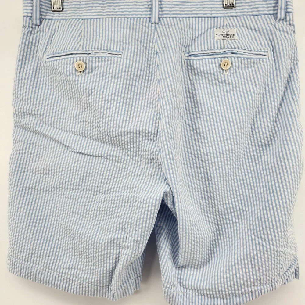 Vineyard Vines Mens Blue White Striped Seersucker Shorts 34 - Picture 3 of 8